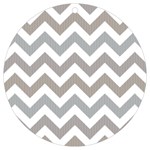 Colored Zigzag Seamless Patterns UV Print Acrylic Ornament Round