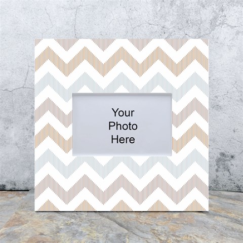 Colored Zigzag Seamless Patterns White Box Photo Frame 4  x 6  from ArtsNow.com Front