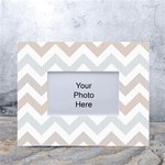 Colored Zigzag Seamless Patterns White Tabletop Photo Frame 4 x6 