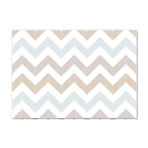 Colored Zigzag Seamless Patterns Crystal Sticker (A4) from ArtsNow.com Front