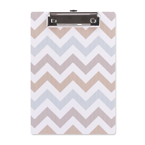 Colored Zigzag Seamless Patterns A5 Acrylic Clipboard from ArtsNow.com Front