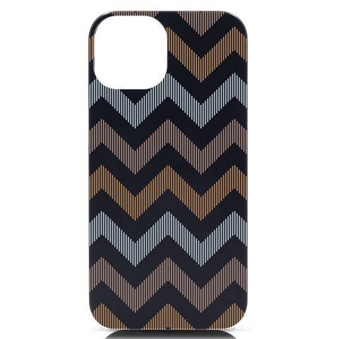 Colored Zigzag Seamless Patterns iPhone 14 Black UV Print Case from ArtsNow.com Front