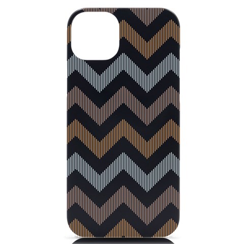 Colored Zigzag Seamless Patterns iPhone 14 Plus Black UV Print Case from ArtsNow.com Front