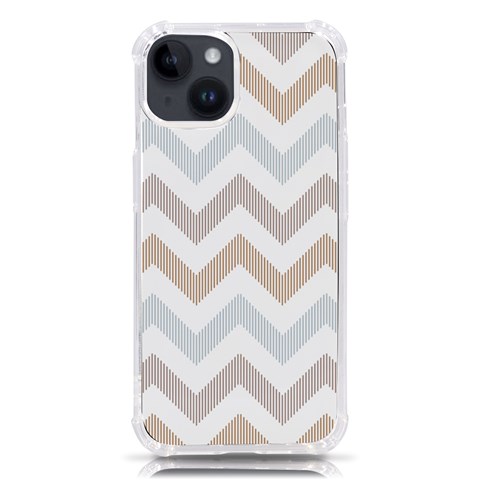 Colored Zigzag Seamless Patterns iPhone 14 TPU UV Print Case from ArtsNow.com Front