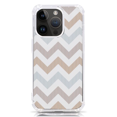 Colored Zigzag Seamless Patterns iPhone 14 Pro TPU UV Print Case from ArtsNow.com Front