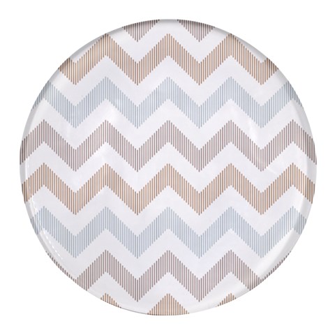 Colored Zigzag Seamless Patterns Round Glass Fridge Magnet (4 pack) from ArtsNow.com Front