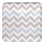 Colored Zigzag Seamless Patterns Square Glass Fridge Magnet (4 pack)