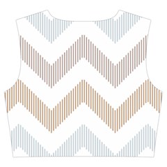 Colored Zigzag Seamless Patterns Trumpet Sleeve Cropped Top from ArtsNow.com Back