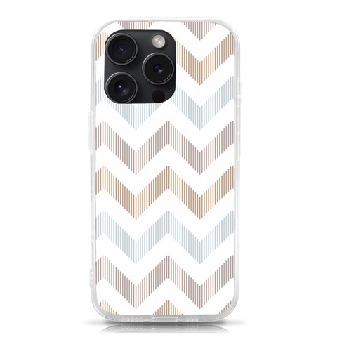 Colored Zigzag Seamless Patterns iPhone 15 Pro TPU UV Print Case from ArtsNow.com Front