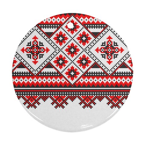 Retro Knitting Patterns Seamless Ornament (Round) from ArtsNow.com Front