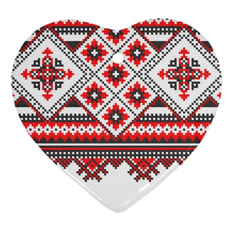 Retro Knitting Patterns Seamless Ornament (Heart) from ArtsNow.com Front