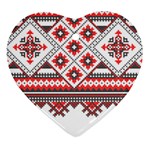 Retro Knitting Patterns Seamless Ornament (Heart)