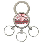 Retro Knitting Patterns Seamless 3-Ring Key Chain