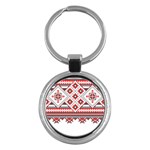 Retro Knitting Patterns Seamless Key Chain (Round)