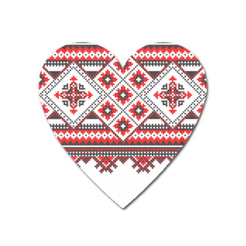 Retro Knitting Patterns Seamless Heart Magnet from ArtsNow.com Front