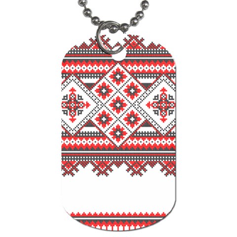 Retro Knitting Patterns Seamless Dog Tag (One Side) from ArtsNow.com Front