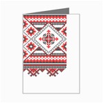 Retro Knitting Patterns Seamless Mini Greeting Card