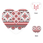 Retro Knitting Patterns Seamless Playing Cards Single Design (Heart)