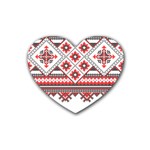 Retro Knitting Patterns Seamless Rubber Coaster (Heart)