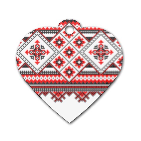 Retro Knitting Patterns Seamless Dog Tag Heart (One Side) from ArtsNow.com Front