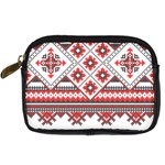 Retro Knitting Patterns Seamless Digital Camera Leather Case