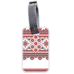 Retro Knitting Patterns Seamless Luggage Tag (two sides) from ArtsNow.com Front