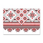 Retro Knitting Patterns Seamless Crystal Sticker (A4)