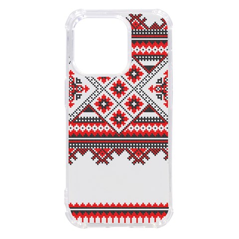 Retro Knitting Patterns Seamless iPhone 14 Pro TPU UV Print Case from ArtsNow.com Front