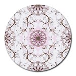 Floral Flora Flower Seamless Pattern Round Mousepad