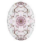 Floral Flora Flower Seamless Pattern Ornament (Oval)