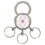 Floral Flora Flower Seamless Pattern 3-Ring Key Chain