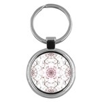 Floral Flora Flower Seamless Pattern Key Chain (Round)