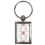 Floral Flora Flower Seamless Pattern Key Chain (Rectangle)