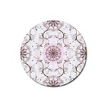 Floral Flora Flower Seamless Pattern Rubber Coaster (Round)