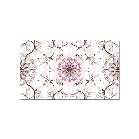 Floral Flora Flower Seamless Pattern Sticker (Rectangular) from ArtsNow.com Front