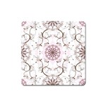 Floral Flora Flower Seamless Pattern Square Magnet