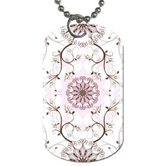 Floral Flora Flower Seamless Pattern Dog Tag (Two Sides) from ArtsNow.com Front