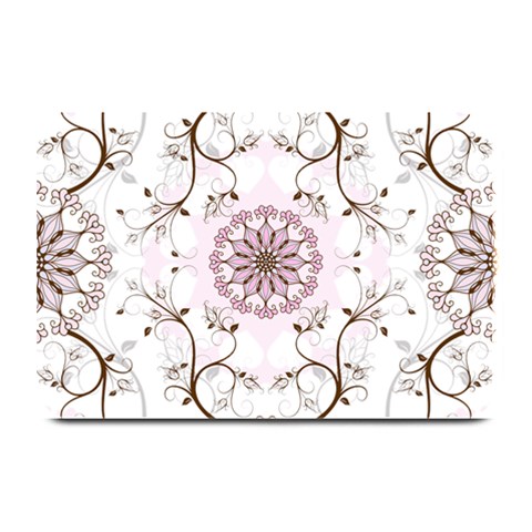 Floral Flora Flower Seamless Pattern Plate Mats from ArtsNow.com 18 x12  Plate Mat