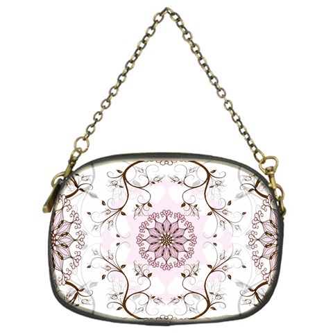 Floral Flora Flower Seamless Pattern Chain Purse (One Side) from ArtsNow.com Front