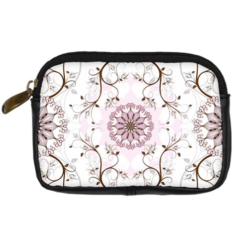 Floral Flora Flower Seamless Pattern Digital Camera Leather Case from ArtsNow.com Front