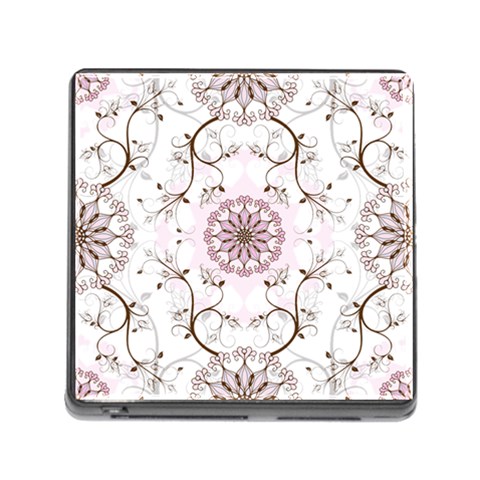 Floral Flora Flower Seamless Pattern Memory Card Reader (Square 5 Slot) from ArtsNow.com Front