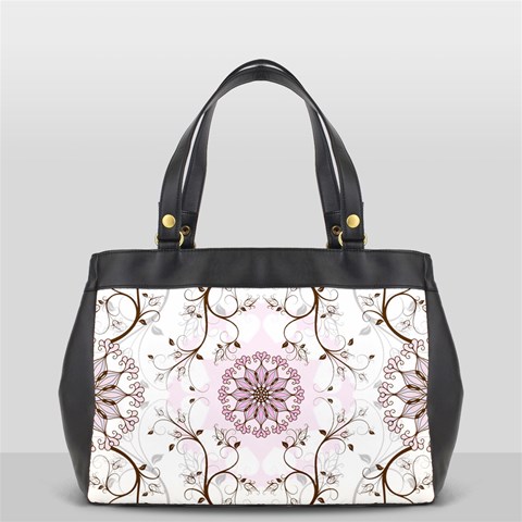 Floral Flora Flower Seamless Pattern Oversize Office Handbag from ArtsNow.com Front