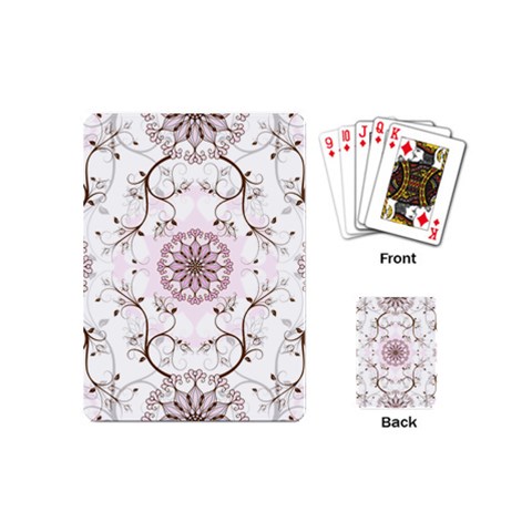 Floral Flora Flower Seamless Pattern Playing Cards Single Design (Mini) from ArtsNow.com Back