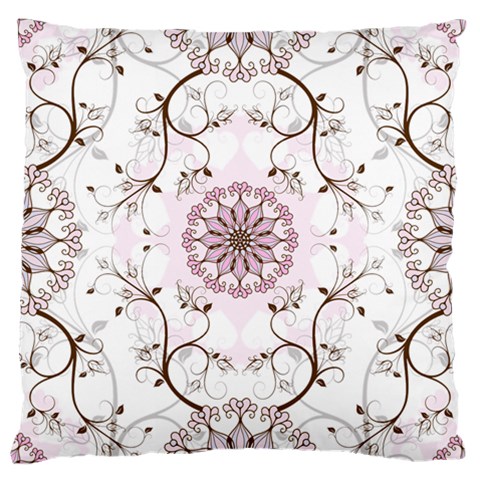 Floral Flora Flower Seamless Pattern Large Cushion Case (One Side) from ArtsNow.com Front