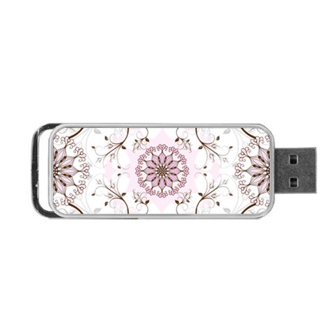 Floral Flora Flower Seamless Pattern Portable USB Flash (One Side) from ArtsNow.com Front