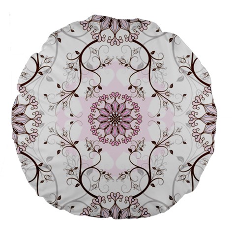 Floral Flora Flower Seamless Pattern Large 18  Premium Round Cushions from ArtsNow.com Front