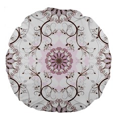 Floral Flora Flower Seamless Pattern Large 18  Premium Round Cushions from ArtsNow.com Back