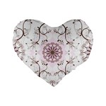 Floral Flora Flower Seamless Pattern Standard 16  Premium Heart Shape Cushions