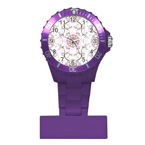 Floral Flora Flower Seamless Pattern Plastic Nurses Watch from ArtsNow.com Front