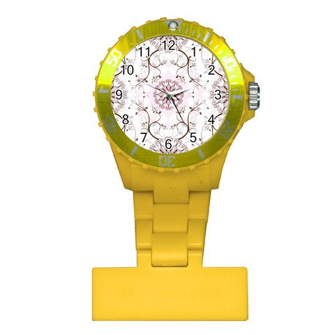 Floral Flora Flower Seamless Pattern Plastic Nurses Watch from ArtsNow.com Front